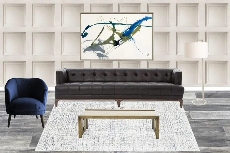 Upscale Living Room Interior Design - Kanika Design